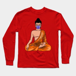 Buddhist monk in Mask Long Sleeve T-Shirt